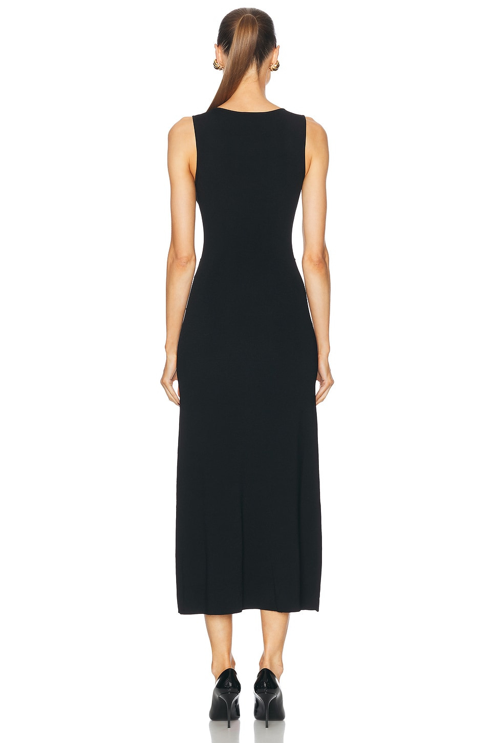 Matte Viscose Waist Tie Dress - 3