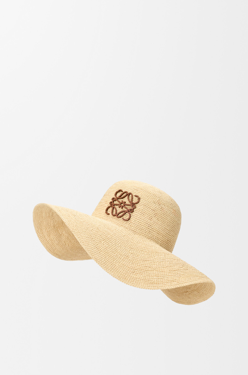 Loewe Sun hat in raffia and calfskin outlook