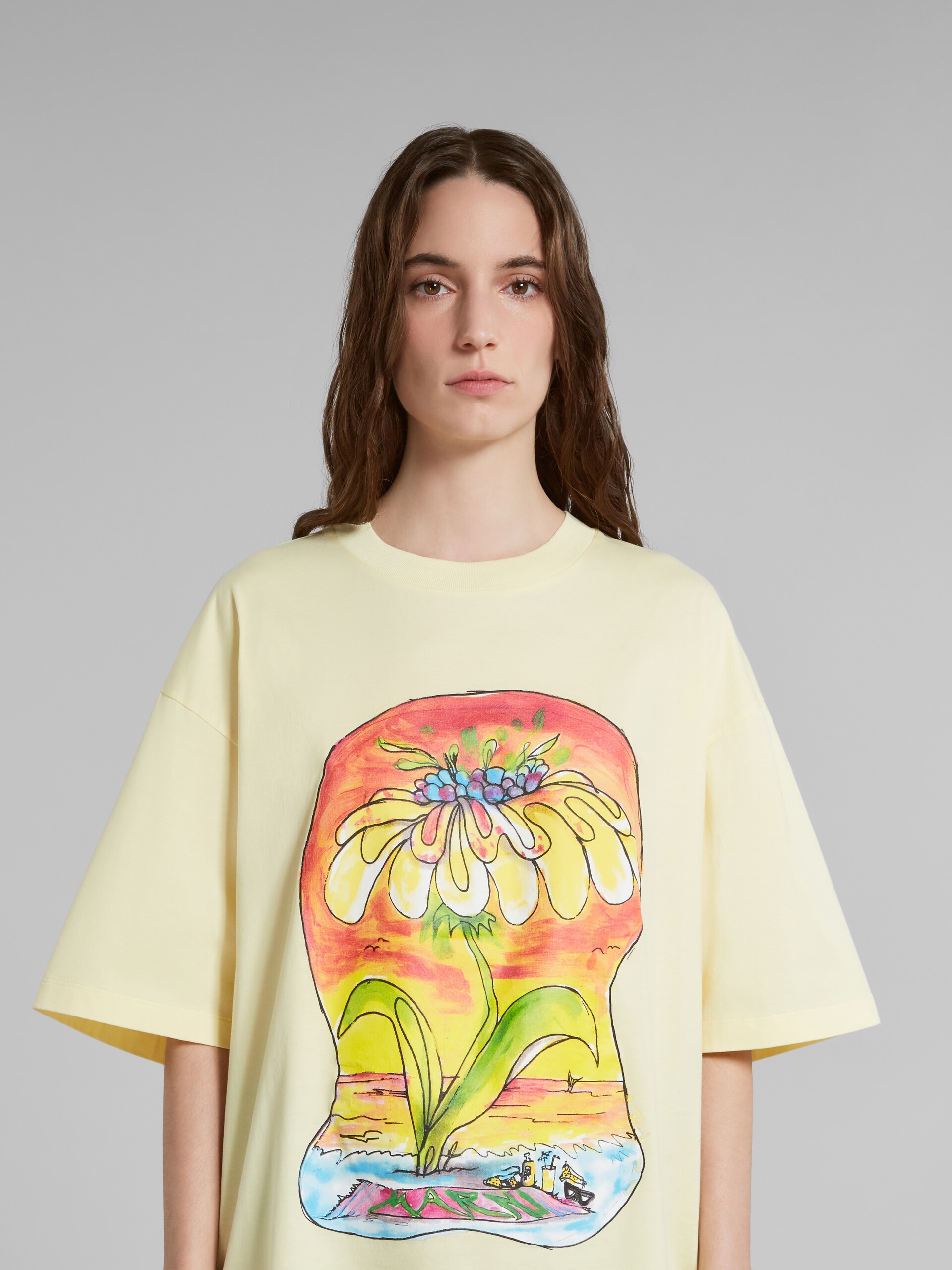 YELLOW T-SHIRT WITH DAYDREAMING PRINT - 4