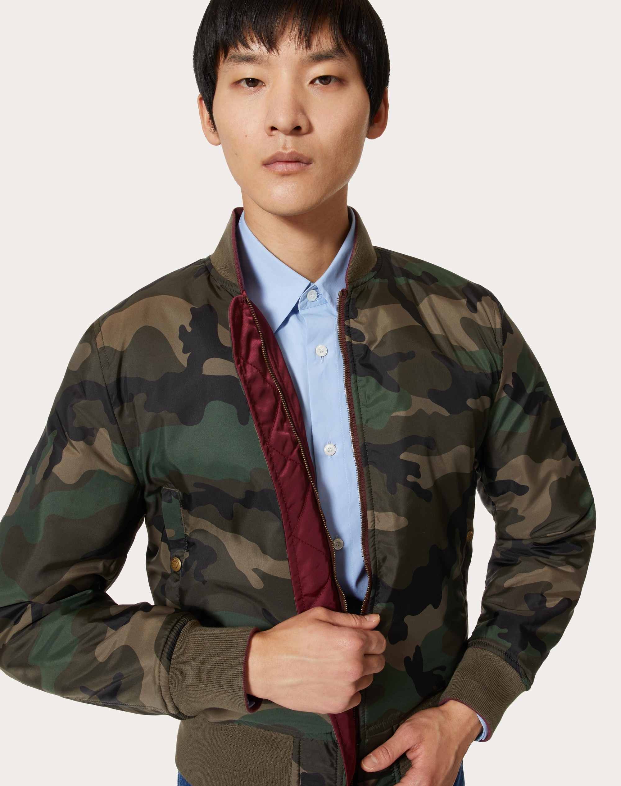 VALENTINO PRINT REVERSIBLE NYLON BOMBER JACKET - 5