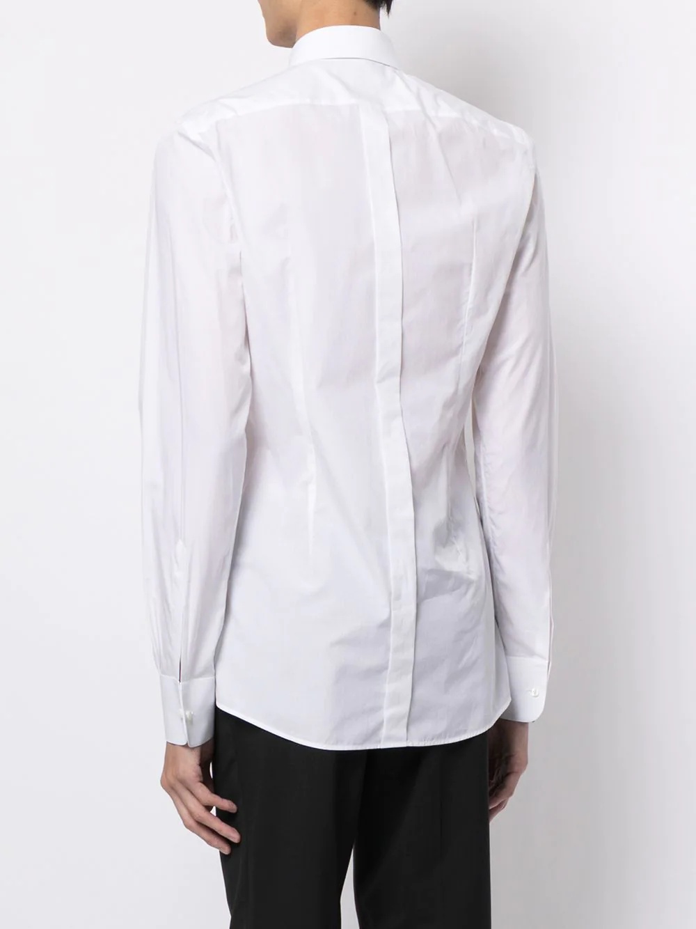 bib-detailed cotton shirt - 4