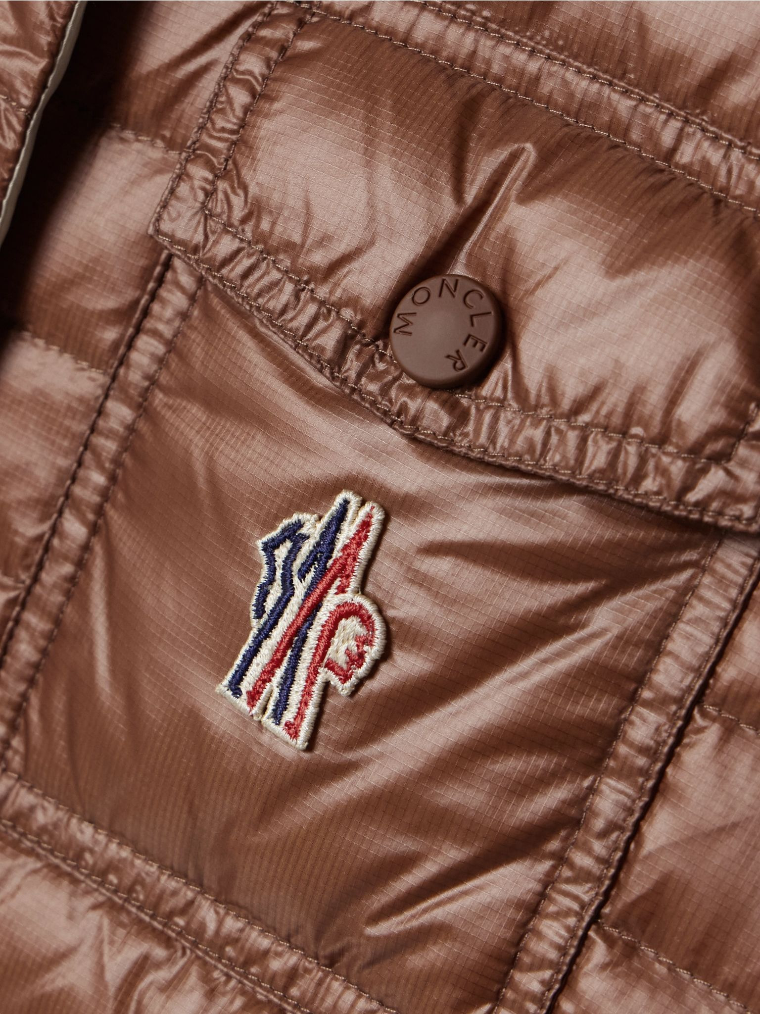 Gumaine quilted ripstop down vest Brown - 5