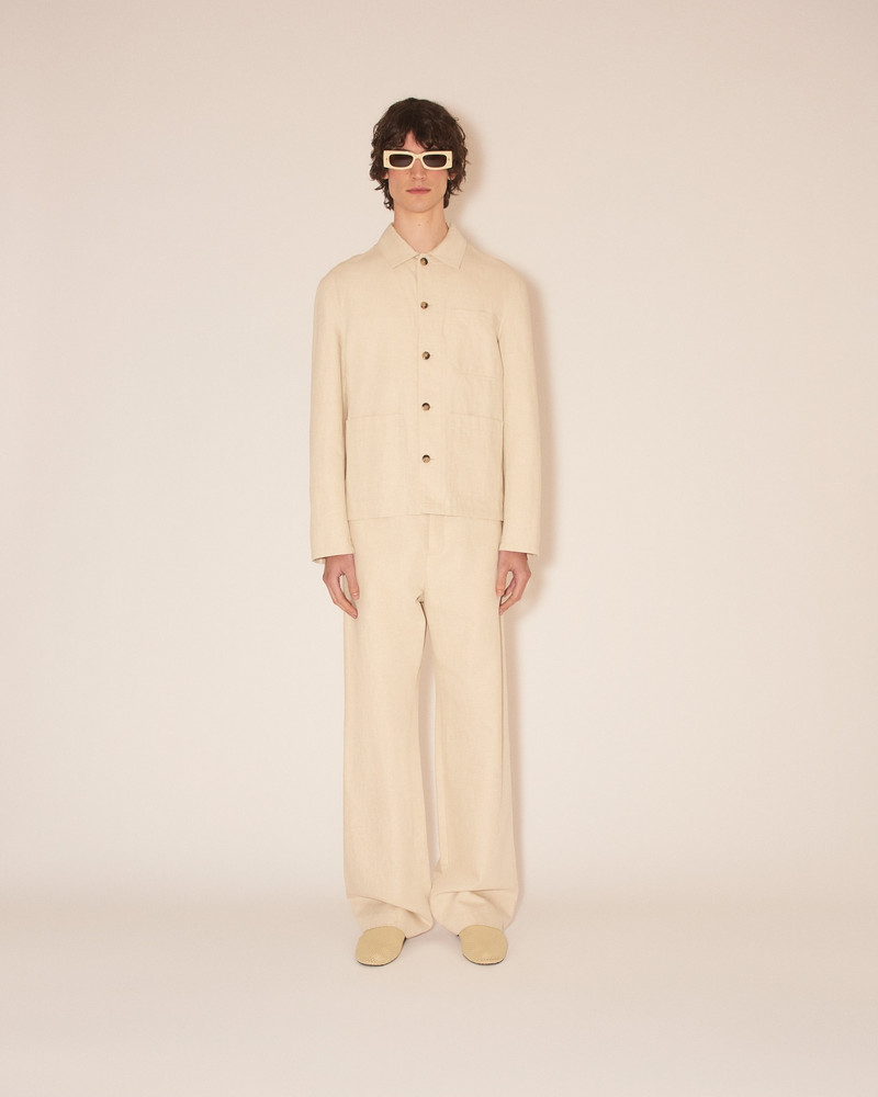 SAON - Cotton linen/twill jacket - Natural 3