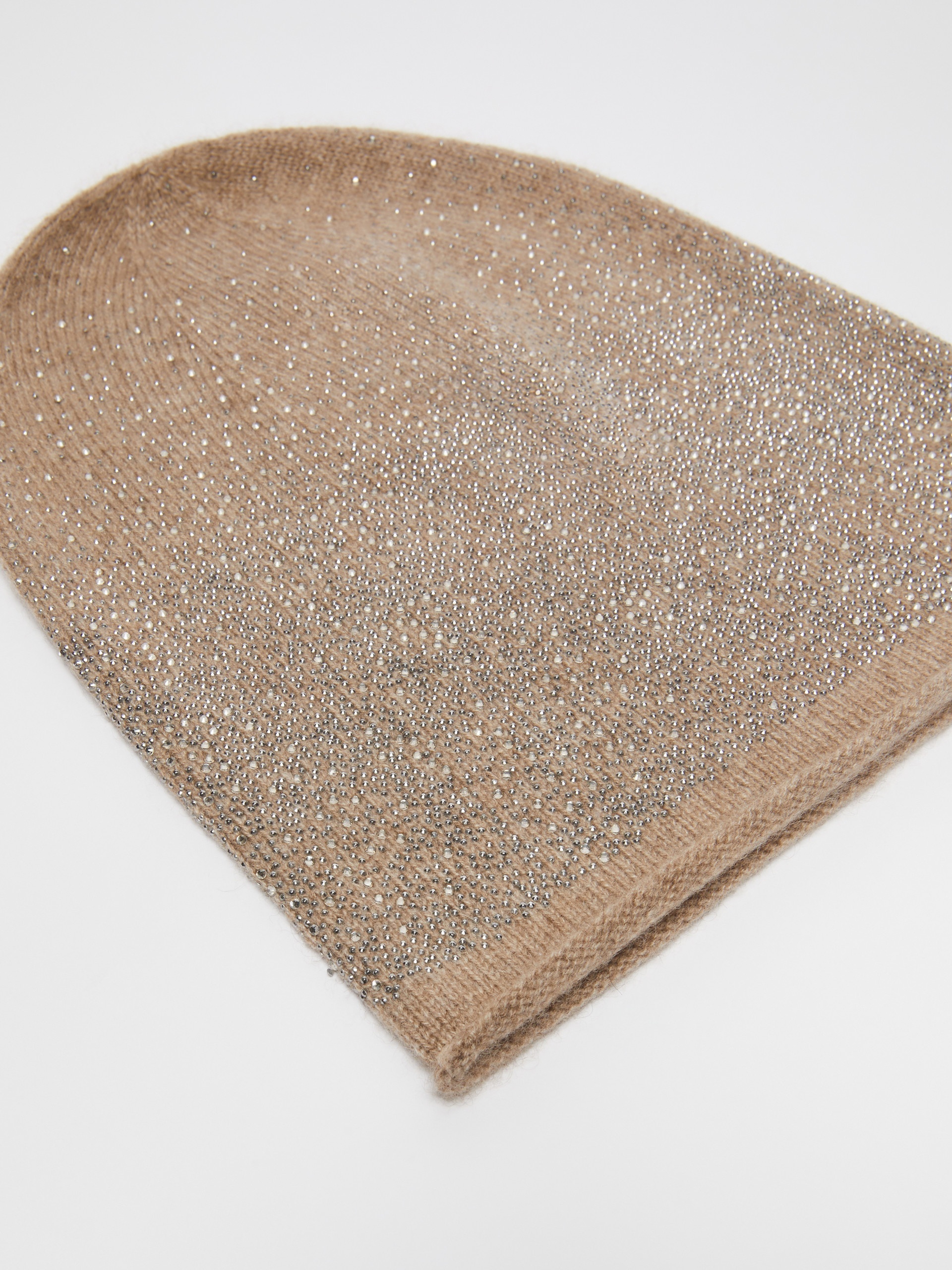 AFRO Rhinestone-decorated cashmere beanie hat - 3