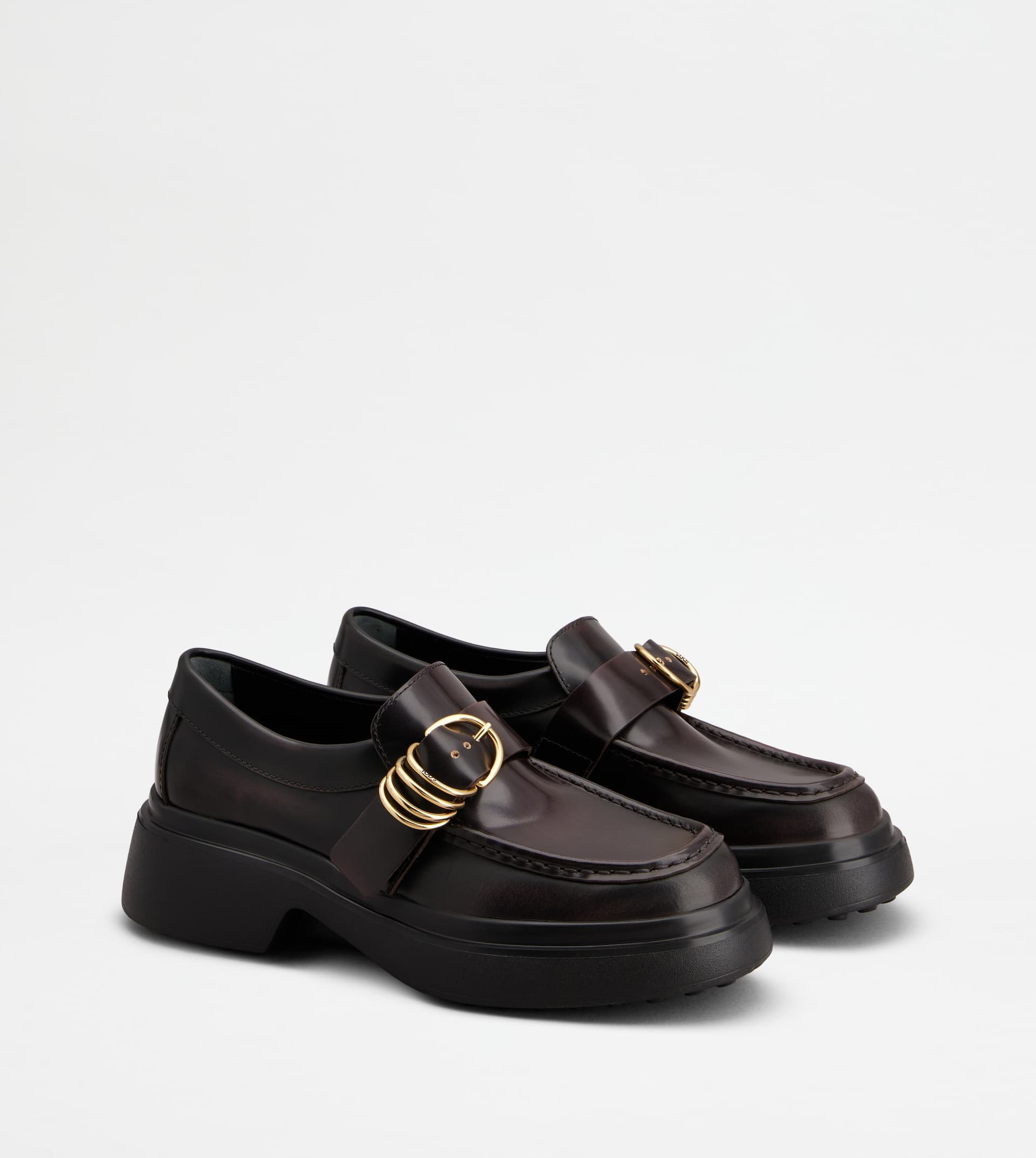 LOAFERS IN LEATHER - BURGUNDY - 2