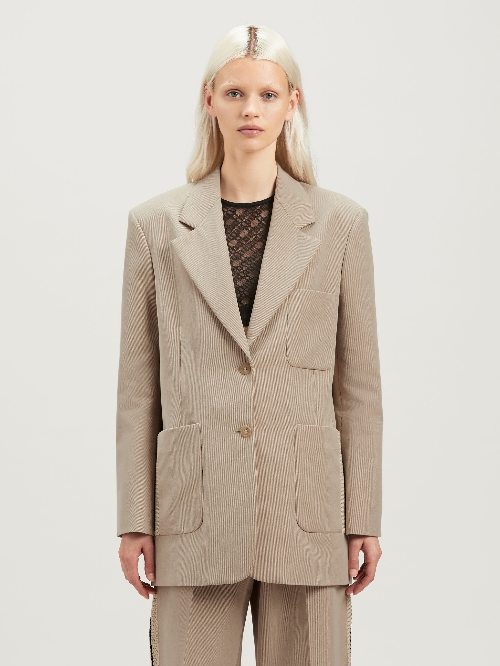 Knit Tape Blazer - 3