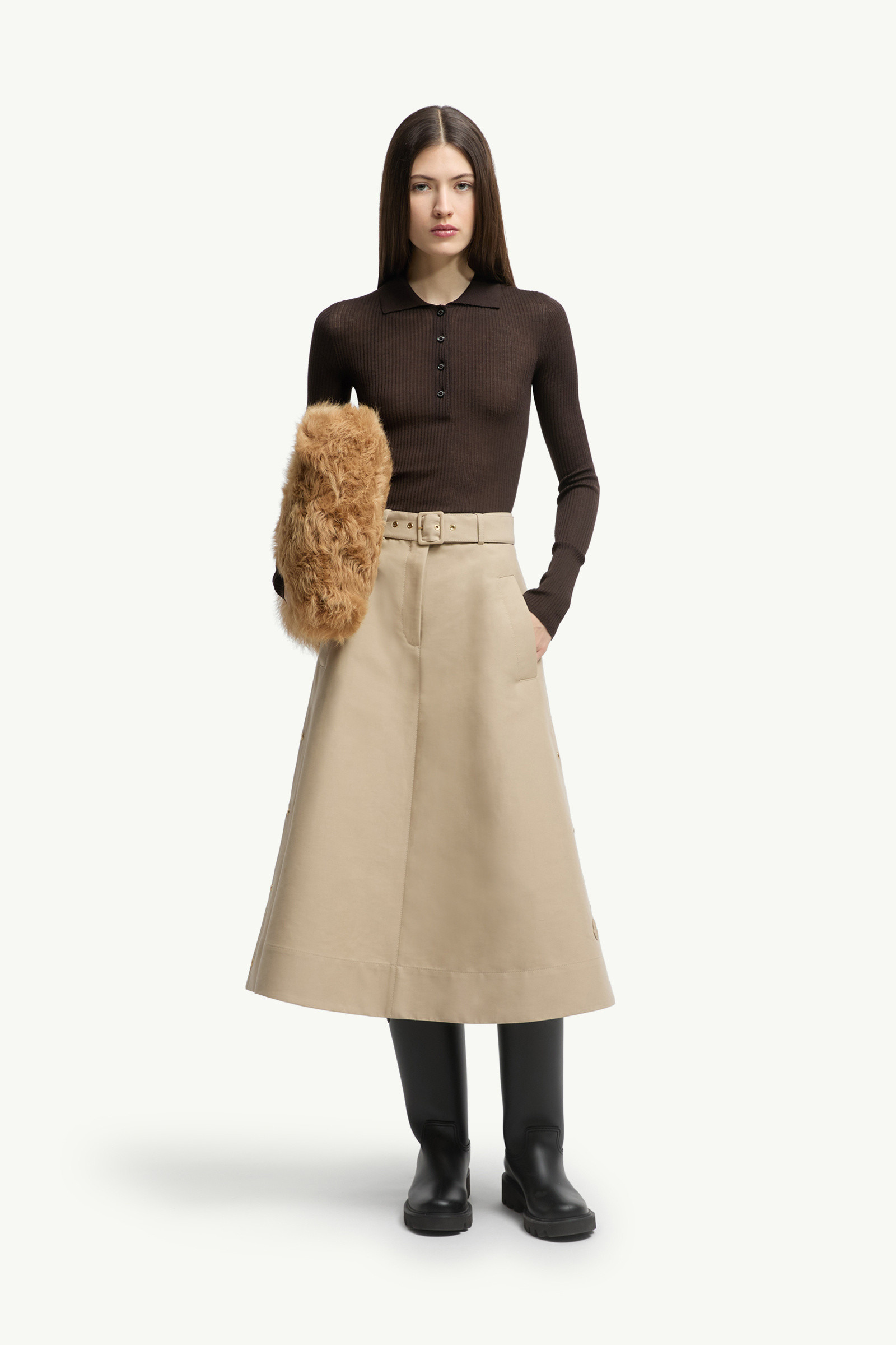 Wool Long Sleeve Polo Shirt - 2