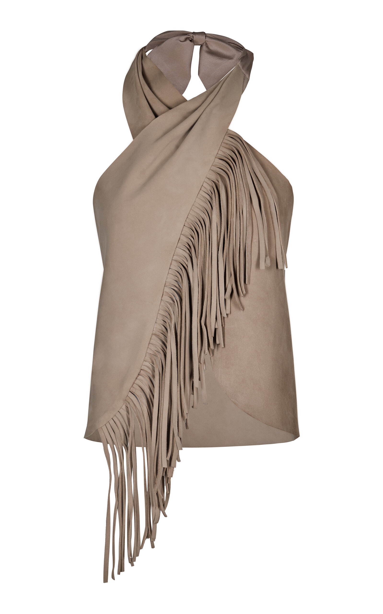 Sonora Fringed Leather Top neutral - 1