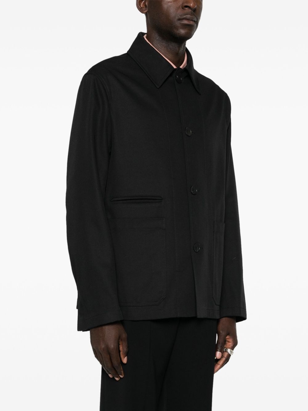 twill cotton-blend jacket - 3