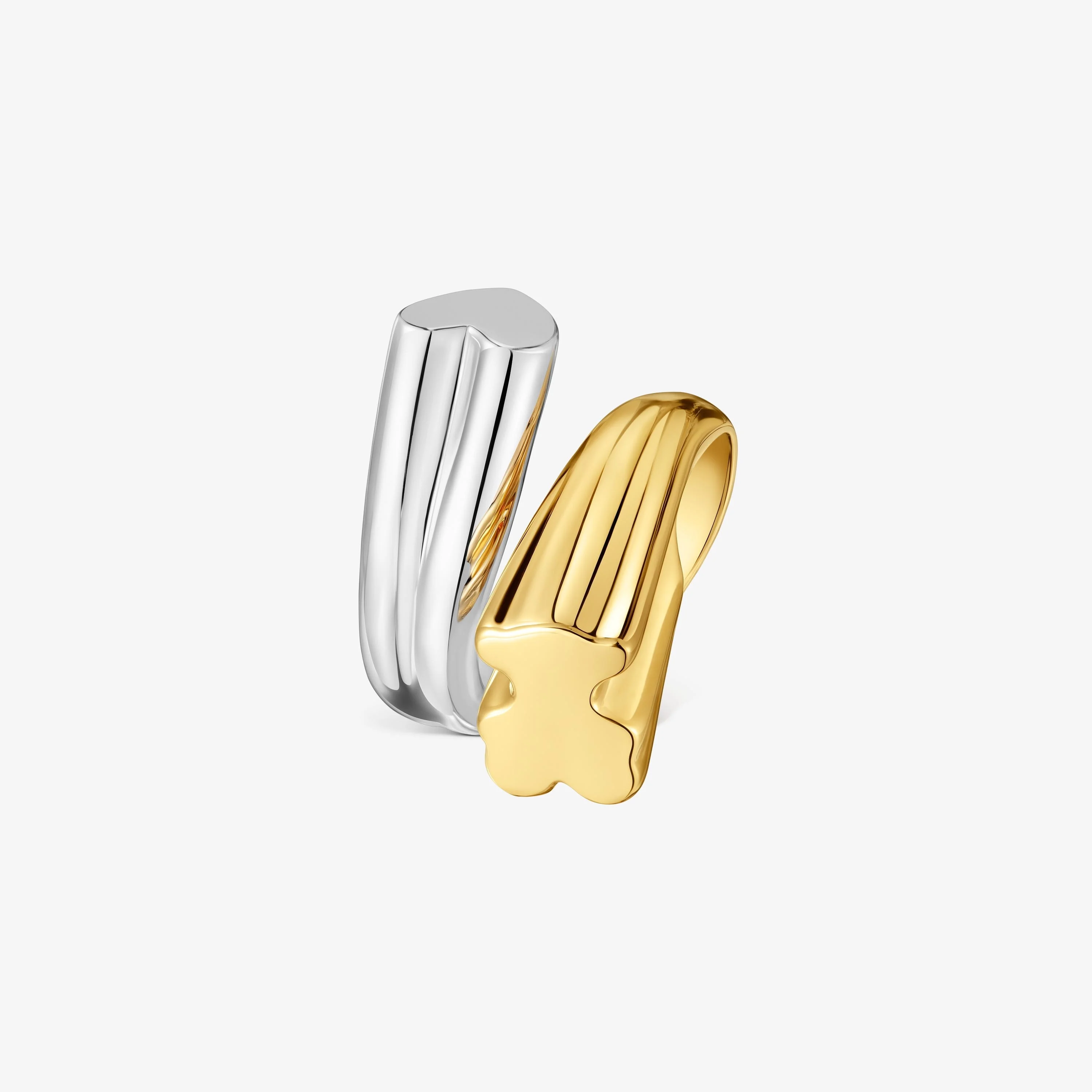 Medium two-tone Ring with bear and heart motifs TOUS 1950 - 1