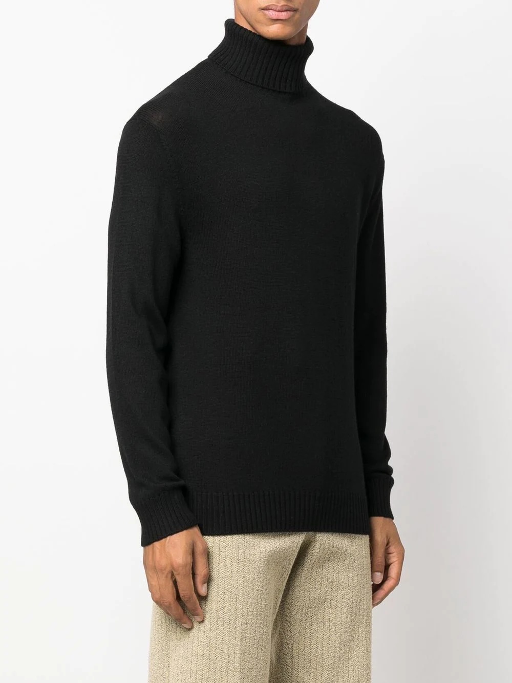 roll neck knitted sweater - 3
