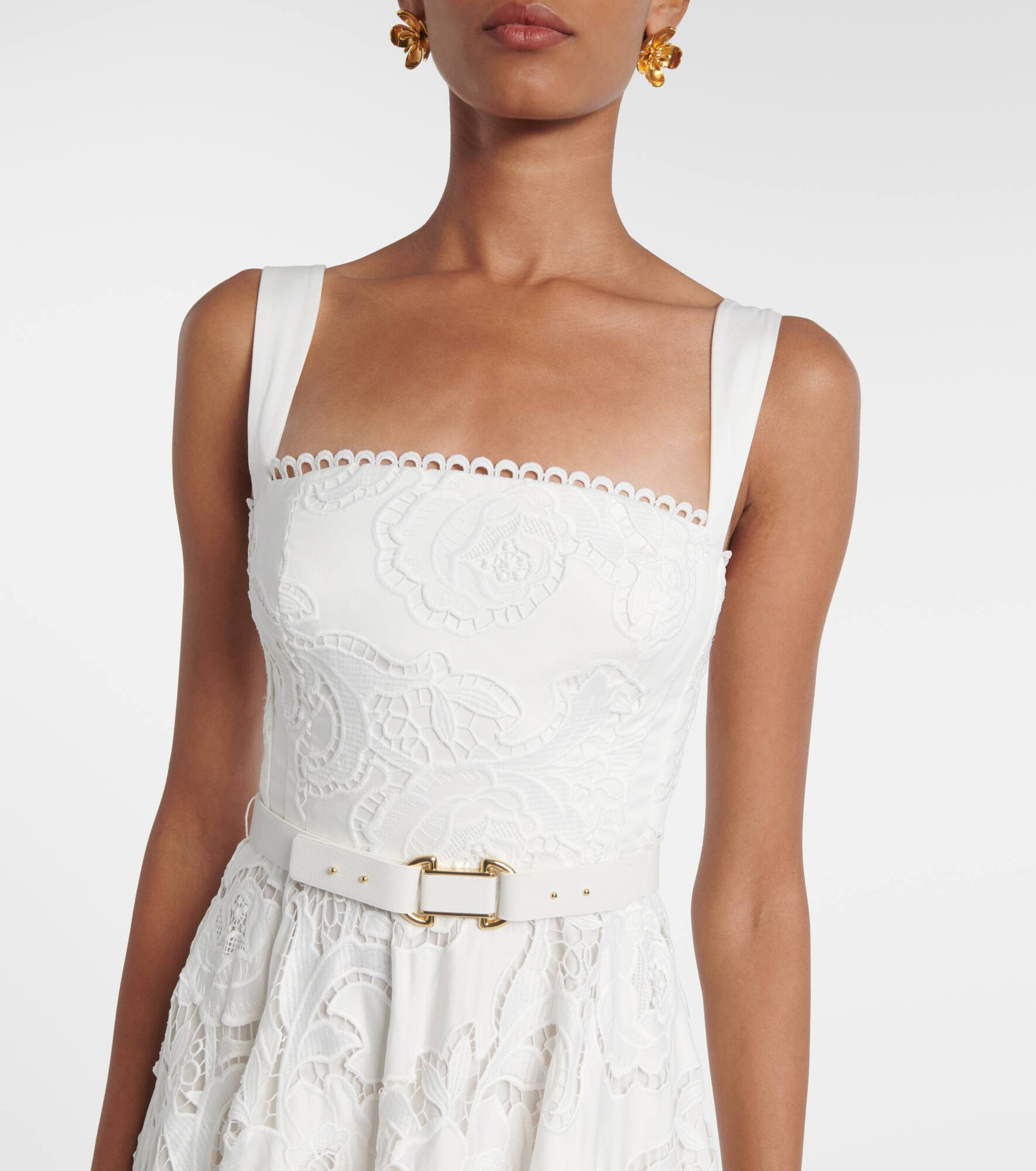Ginger floral lace midi dress - 4