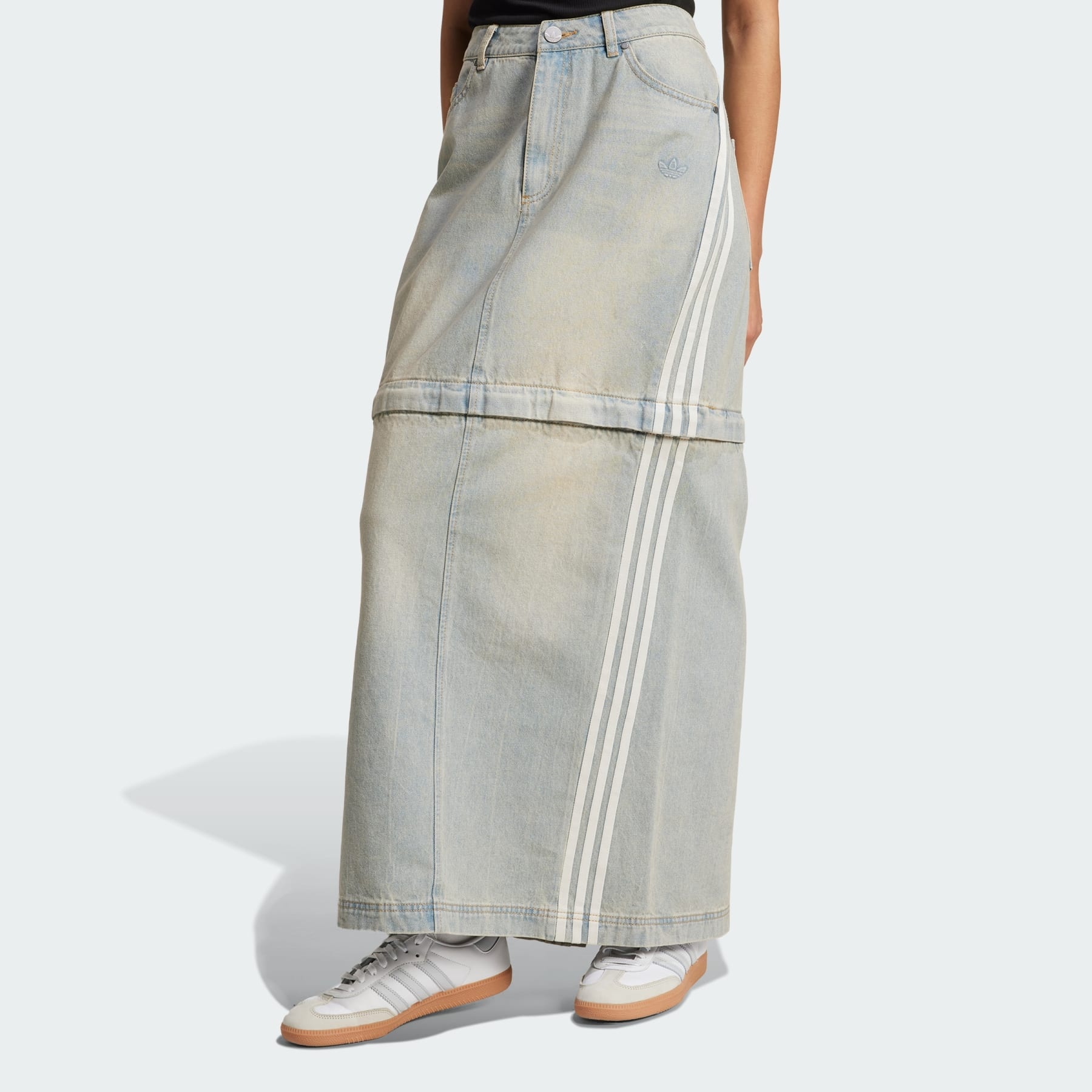 【ADIDAS】ADILENIUM 3 2-in-1 Denim Skirt - Light Denim / J adidas Adilenium Season 3 Two-In-One Denim Skirt | REVERSIBLE