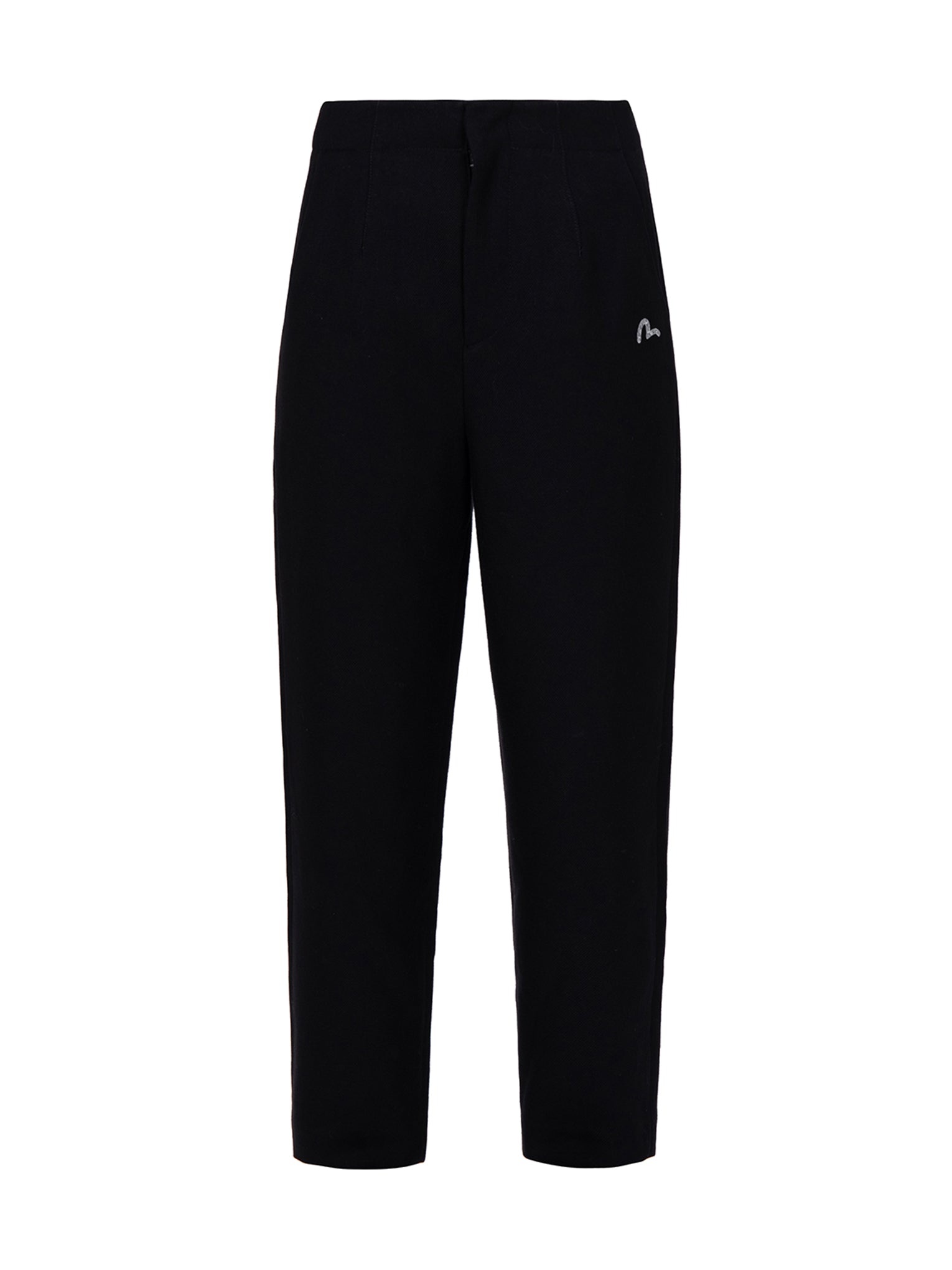 Seagull Embroidery Wool-mix Taper Pants - 9
