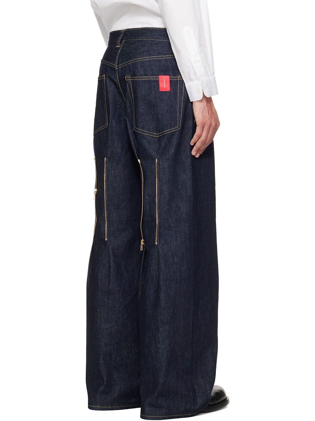 Navy Reverse 5P Jeans - 3
