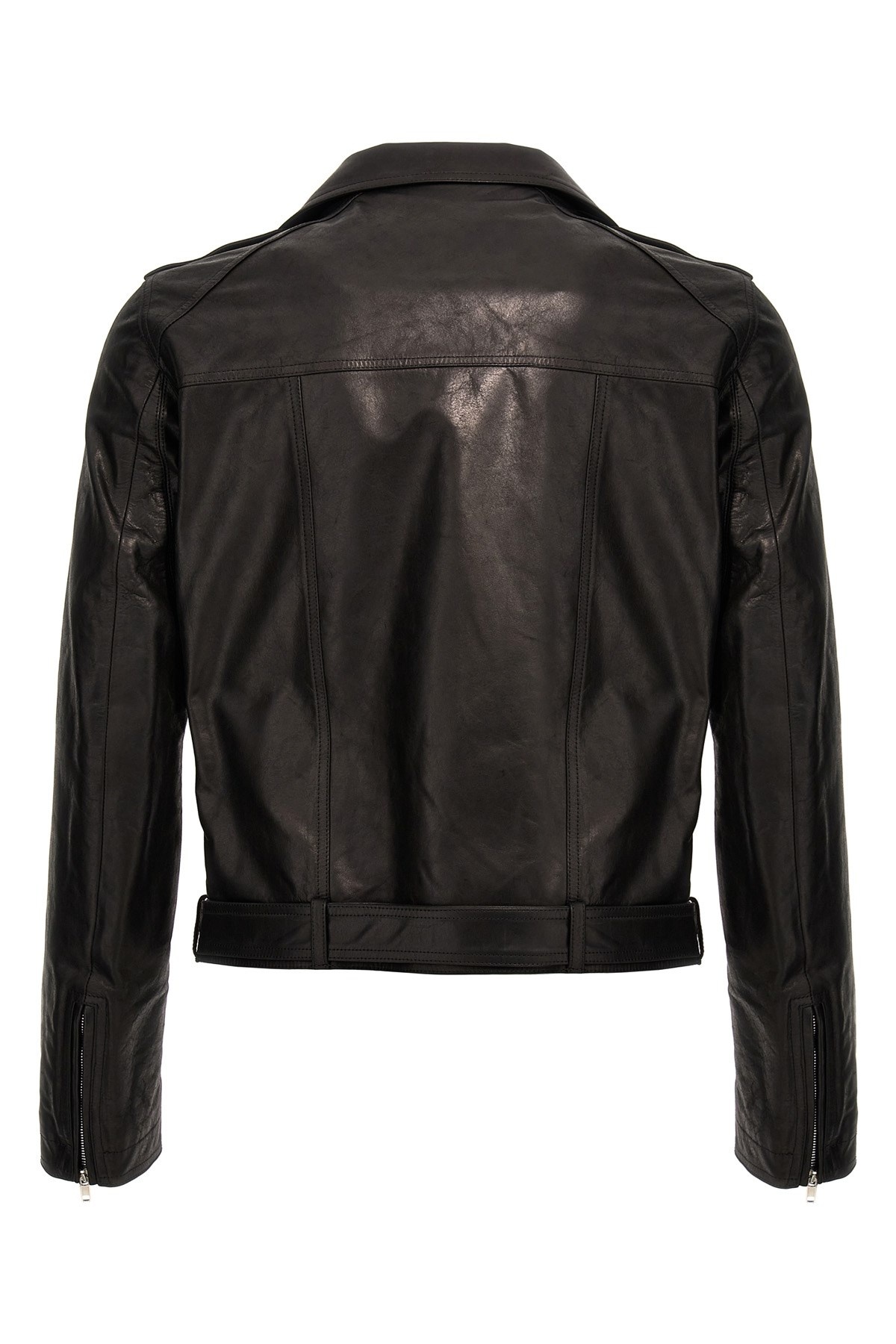 Leather biker jacket - 2