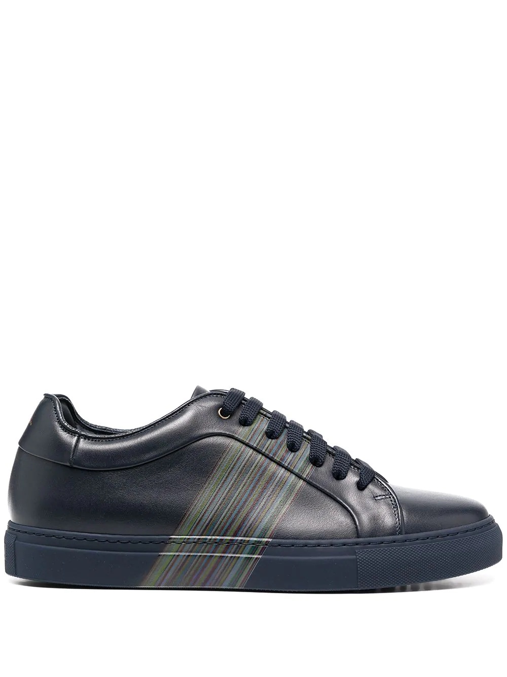 low top stripe print sneakers - 1