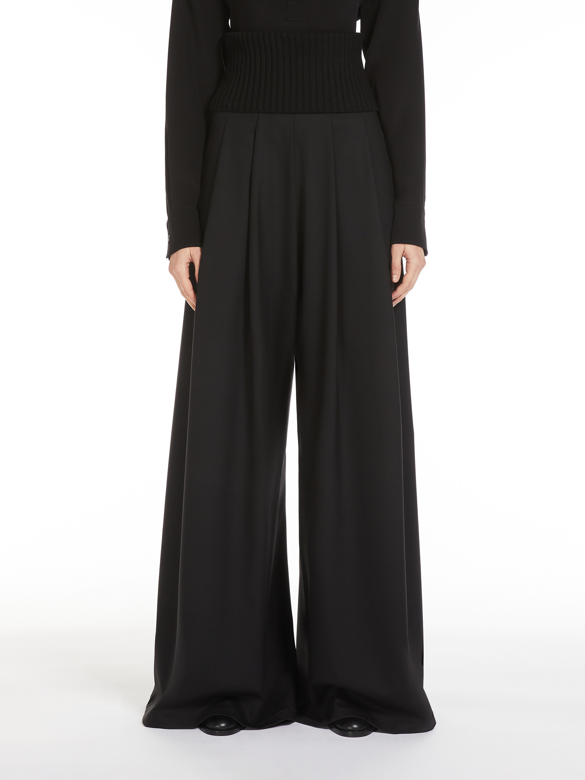 COSMO Long stretch wool trousers - 3