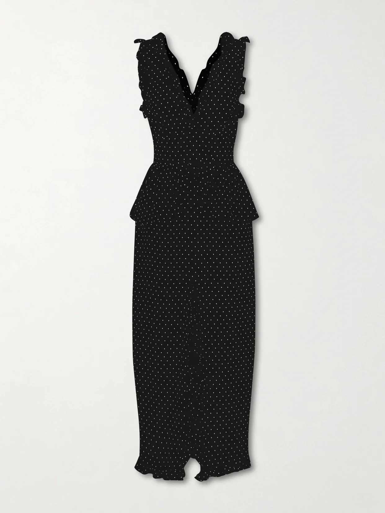 Bow-embellished Polka-dot Silk Midi Dress - 1
