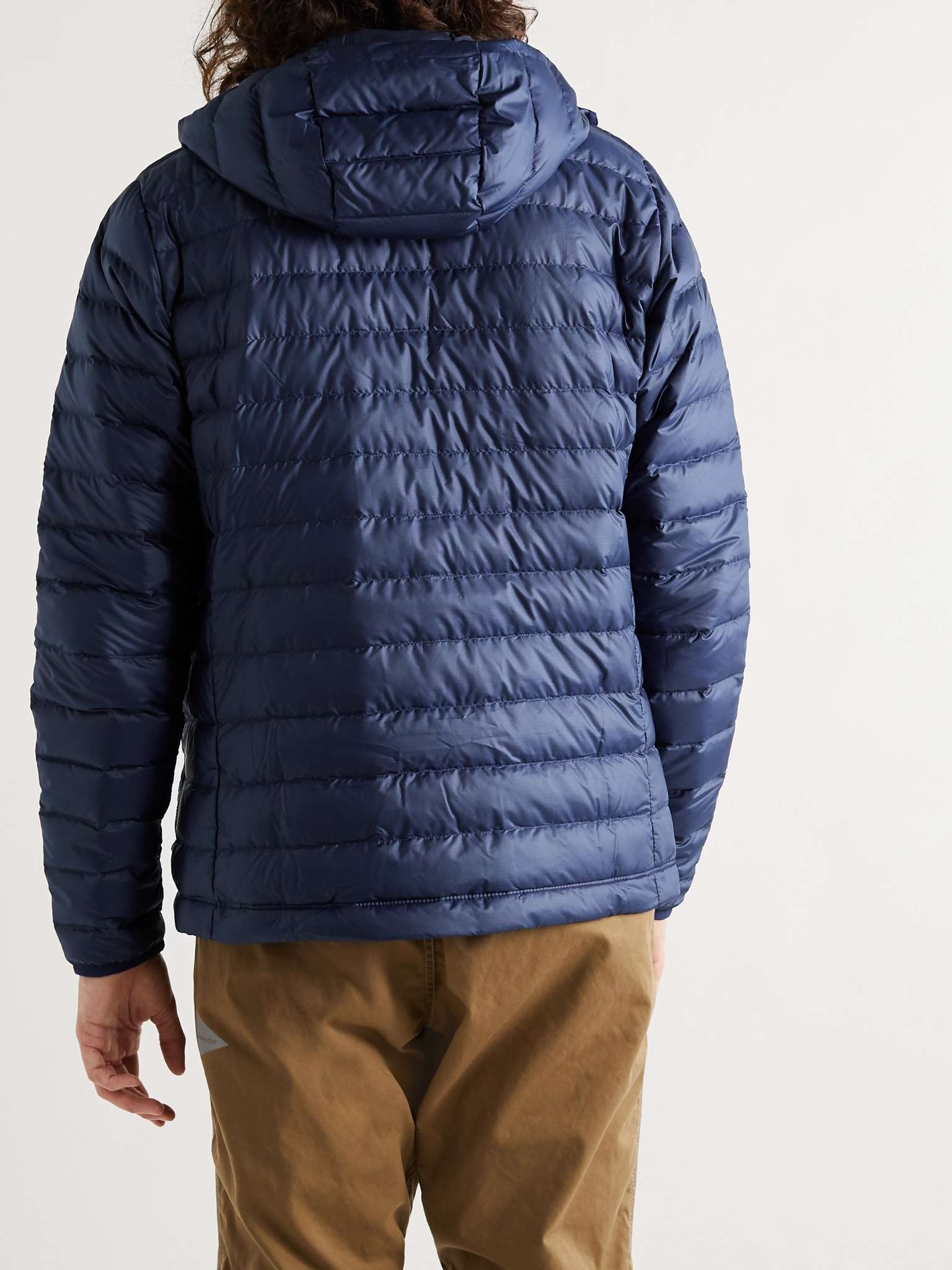 Quilted DWR-Coated Recycled Ripstop Down Hooded Jacket - 4