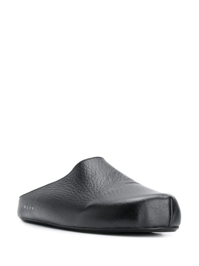 Marni textured leather slippers outlook