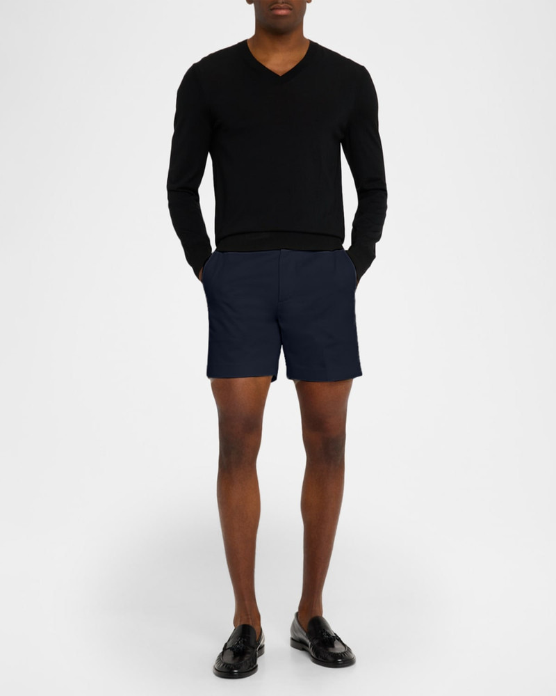 TOM FORD Men & apos;s Brushed Cotton Flat-Front Shorts outlook