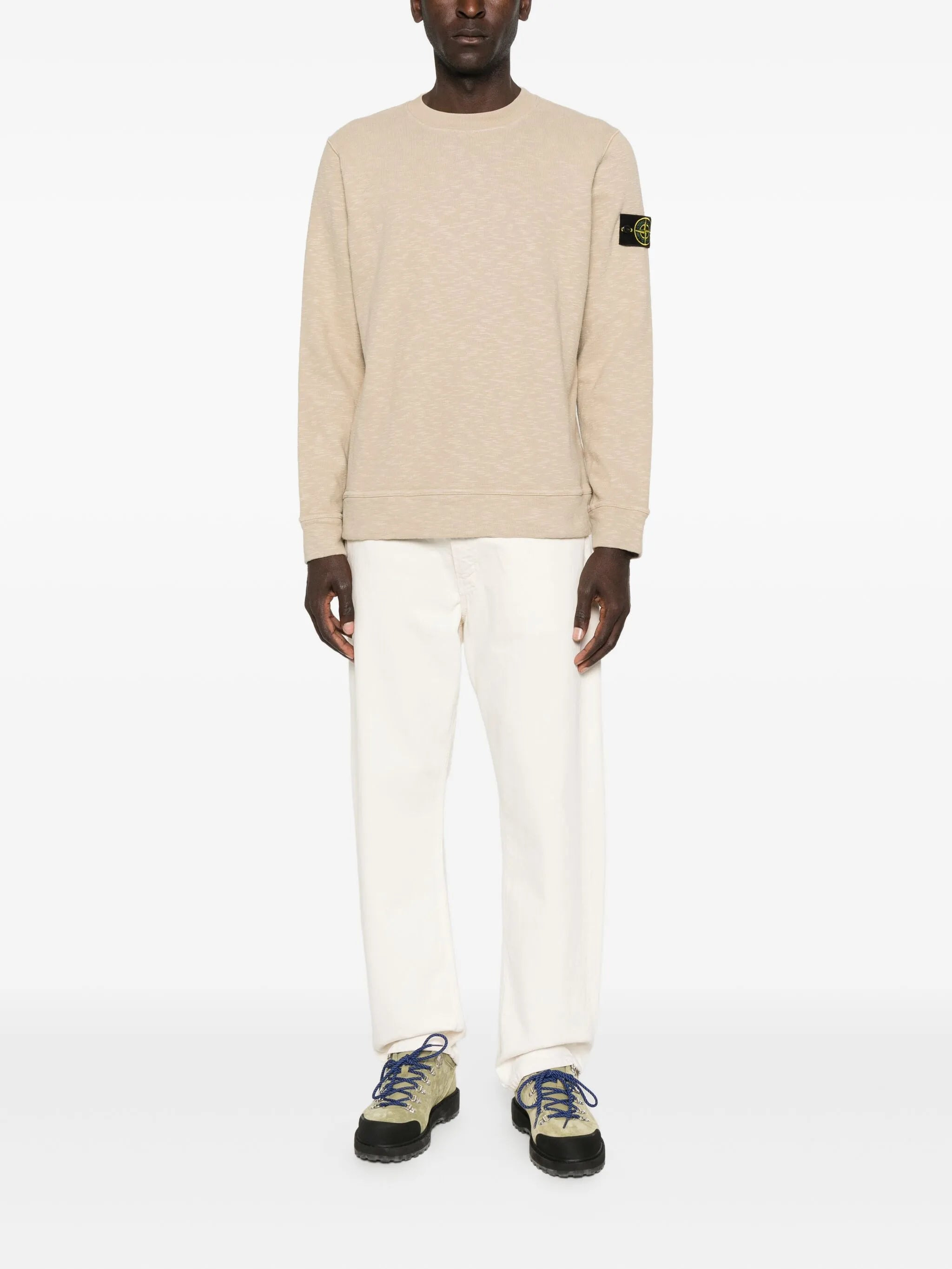 Stone Island Logo-patch Cotton Sweatshirt - 2