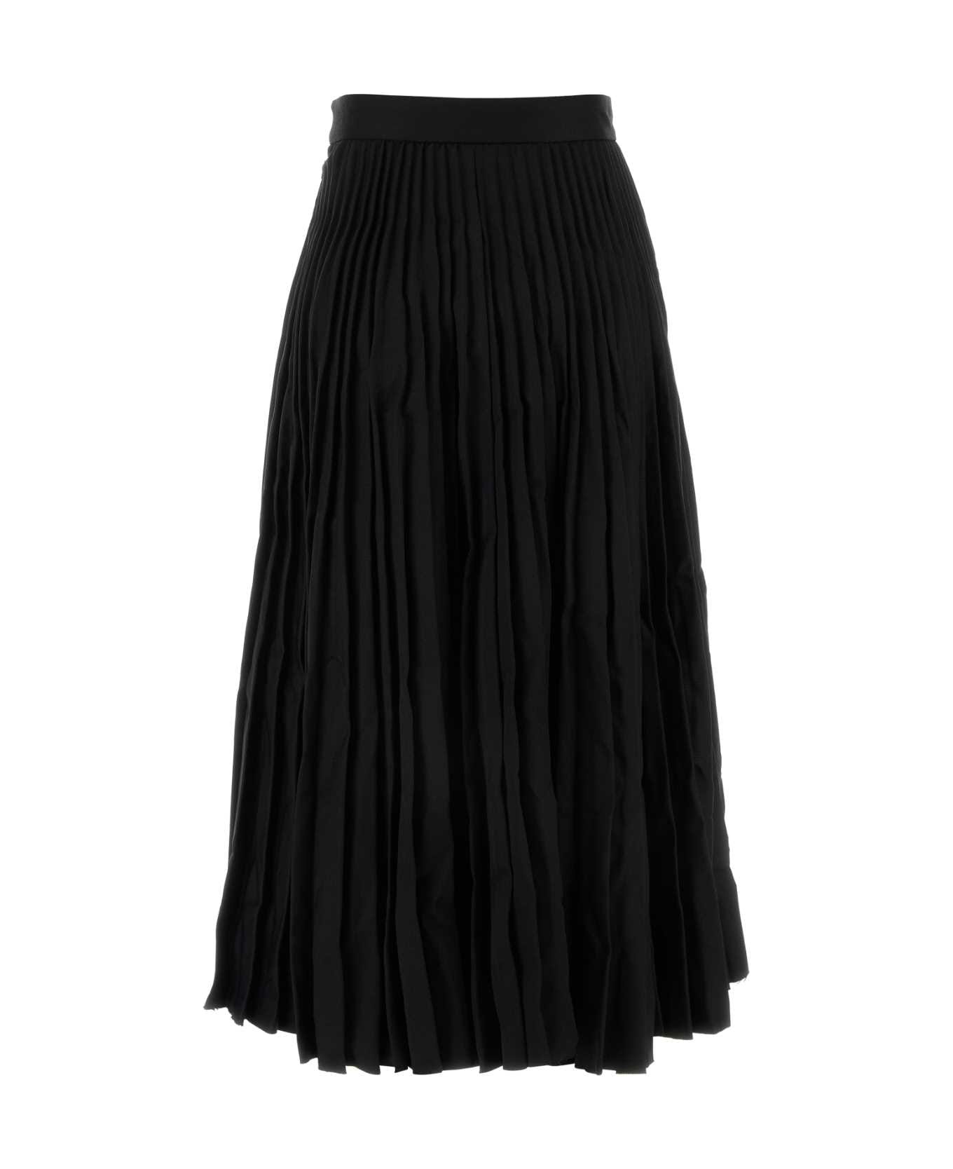 Black Wool Skirt - 2