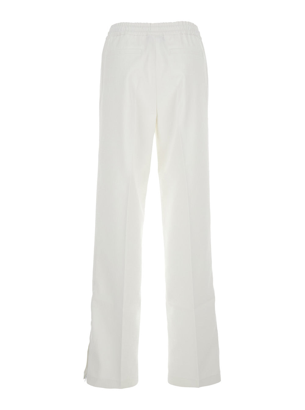 Gucci Women White Pants With Elastic Drawstring Waist In Tech Fabric Woman - 2