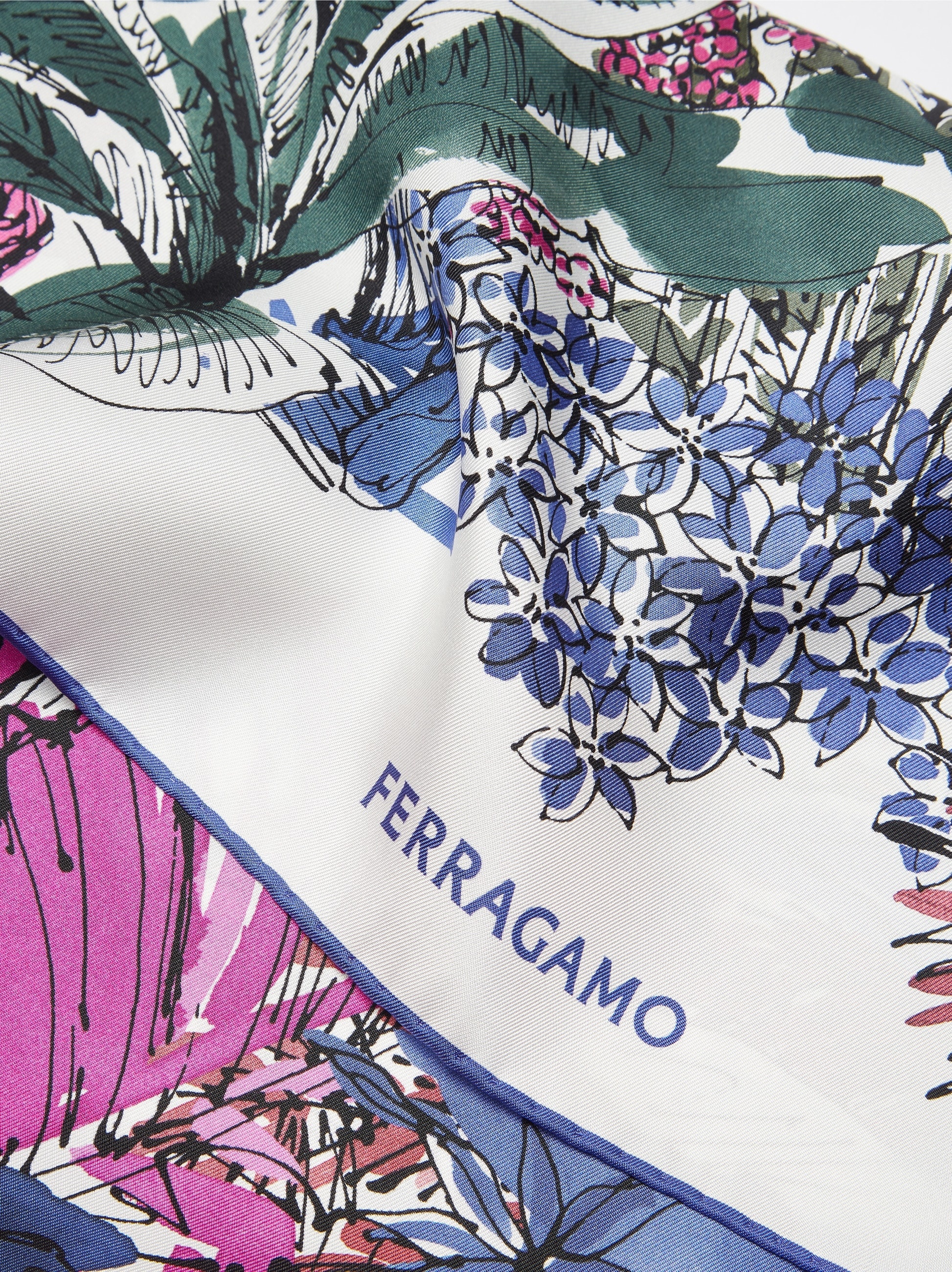 Jungle print silk foulard - 2