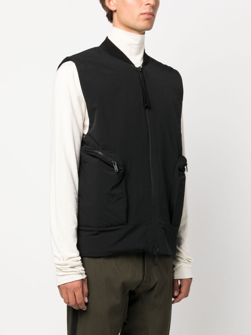 zip-up padded gilet - 3