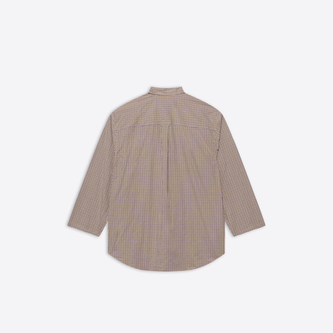 Oversize Button-down Shirt in Beige/black - 2