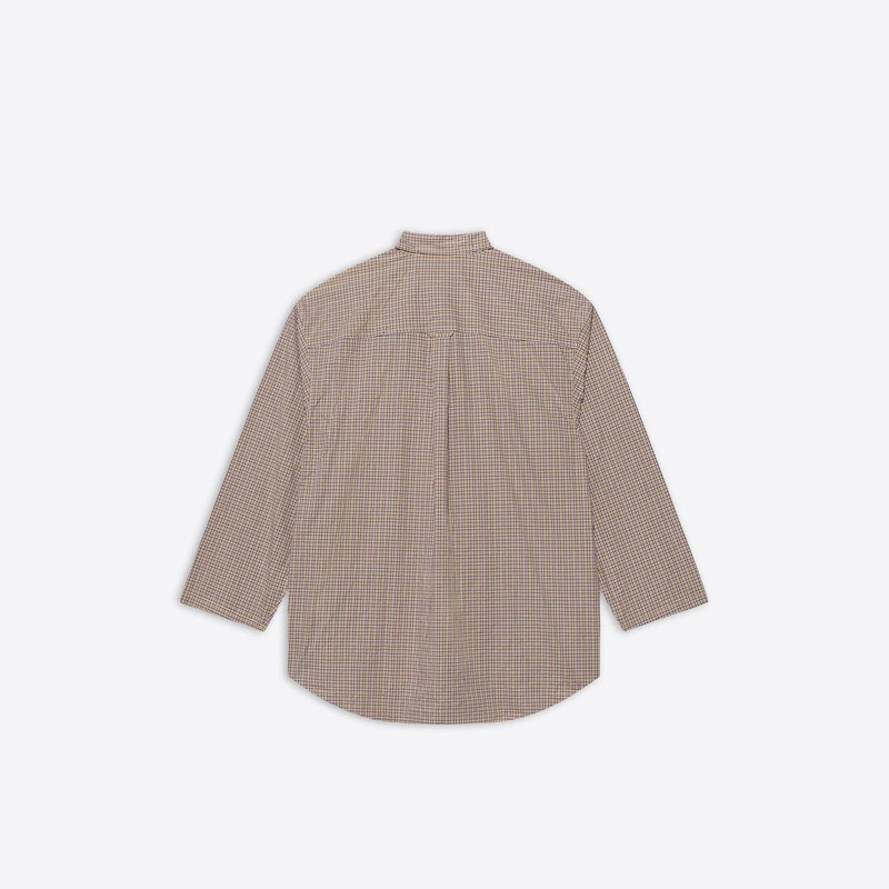 BALENCIAGA Oversize Button-down Shirt in Beige/black outlook