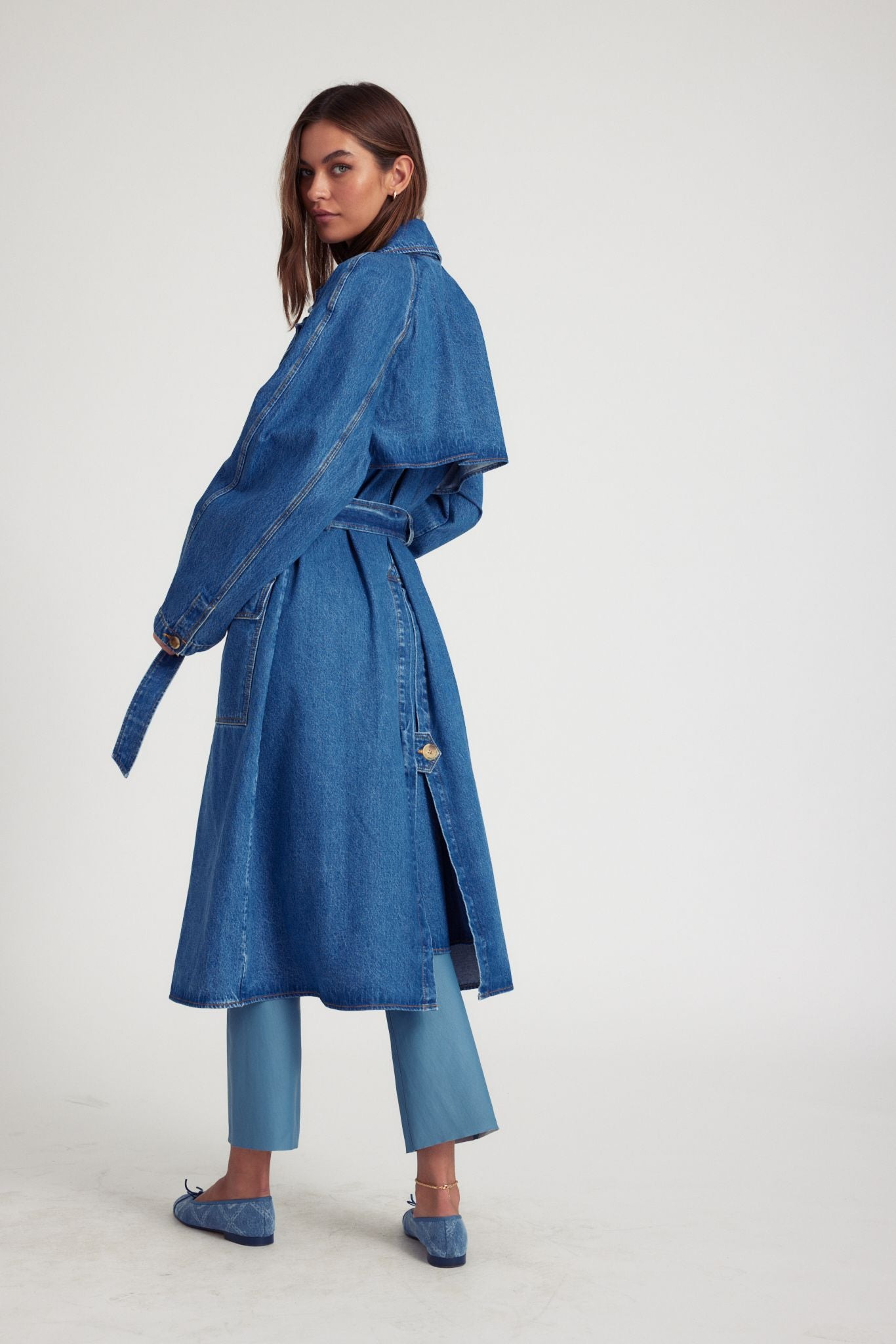COCO DENIM TRENCH - 7