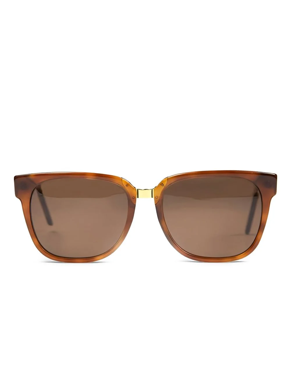 leopard-print gold-detail sunglasses - 1