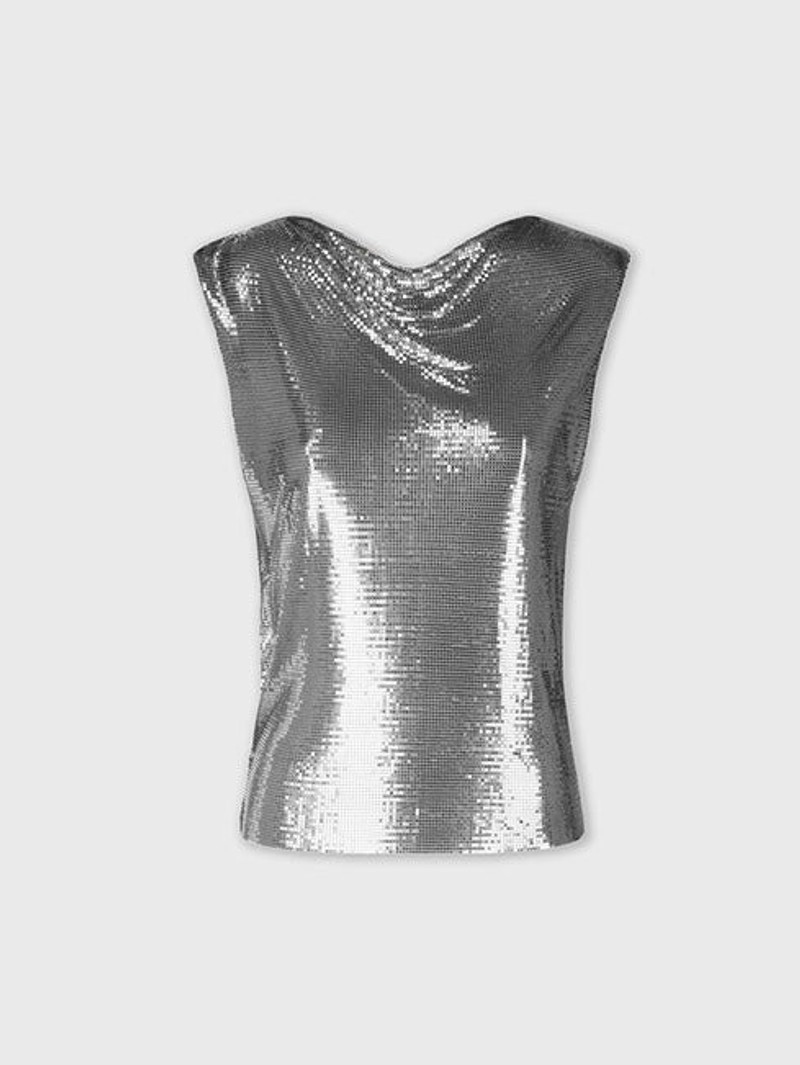 TOP IN A SILVER MINI MESH 1