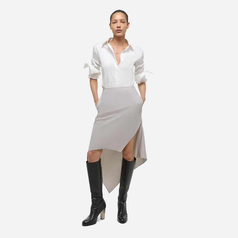 Helmut Lang VIRGIN WOOL SCARF HEM SKIRT outlook