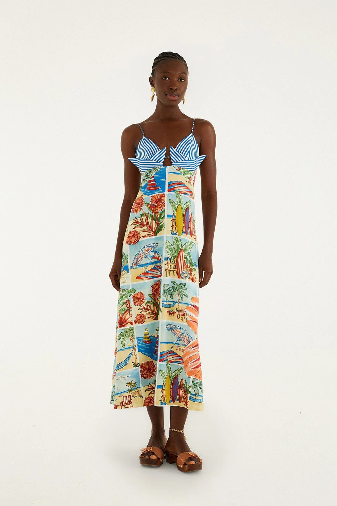 Summer Diary Multicolor Paper Boat Maxi Dress - 1