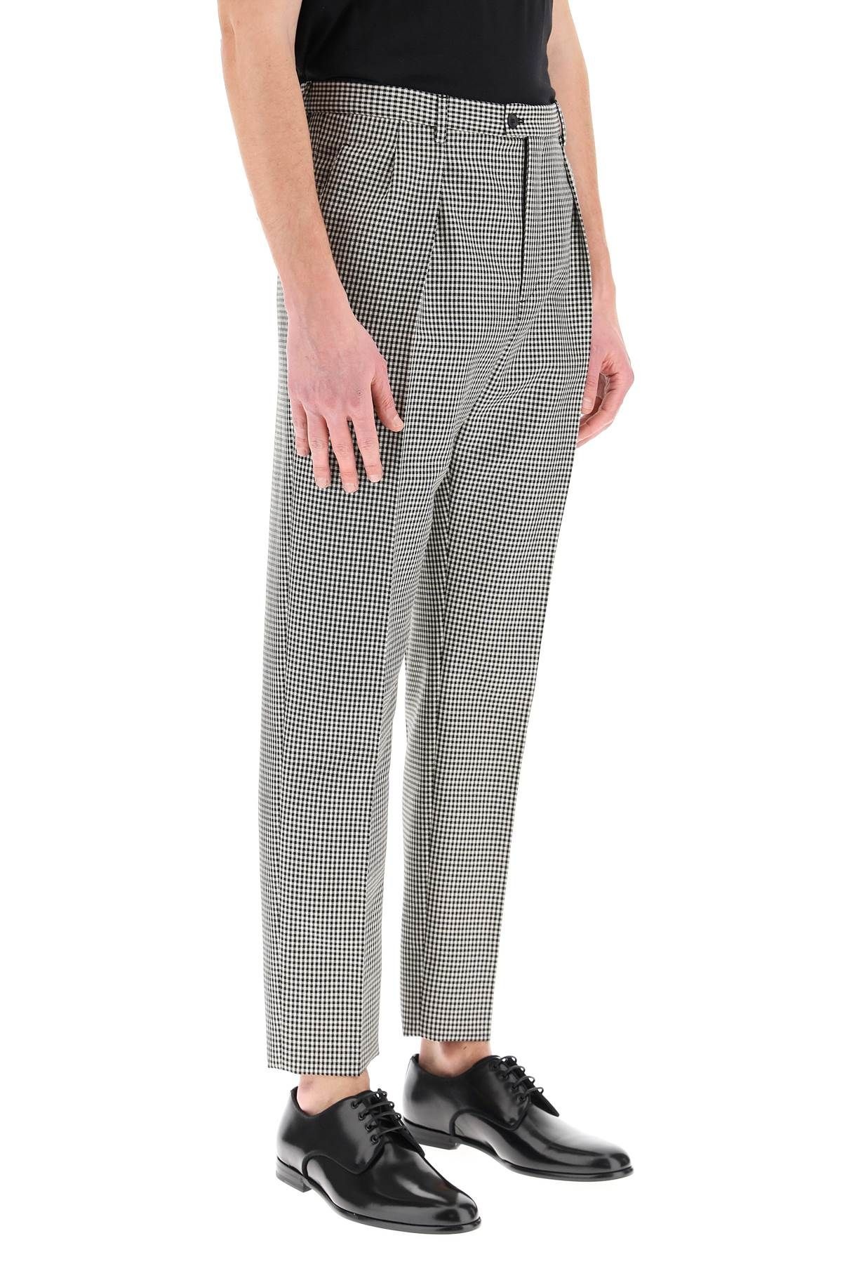 GINGHAM WOOL TROUSERS - 3