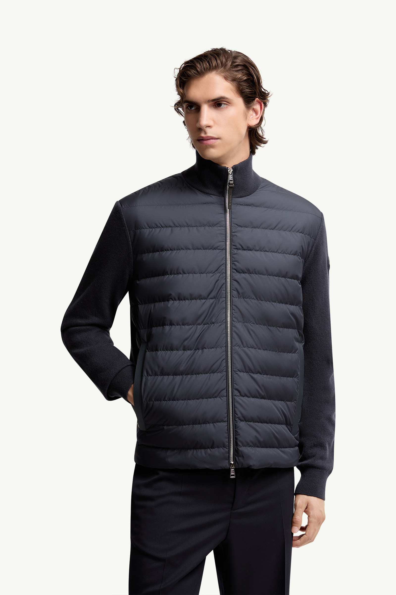 Padded Wool & Cashmere Zip-Up Cardigan - 3