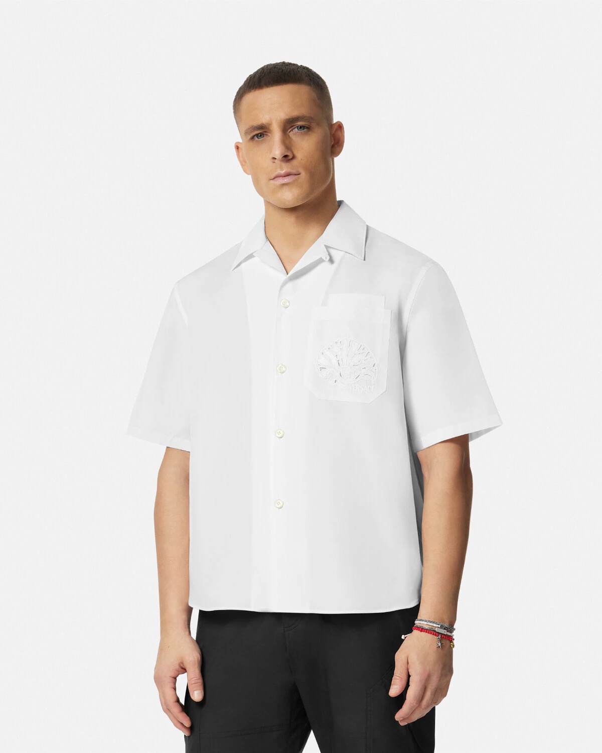 Embroidered Barocco Sea Shirt - 4