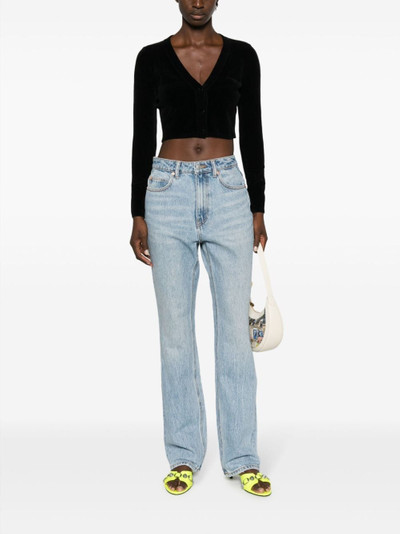 Alexander Wang logo-embroidered cropped cardigan outlook