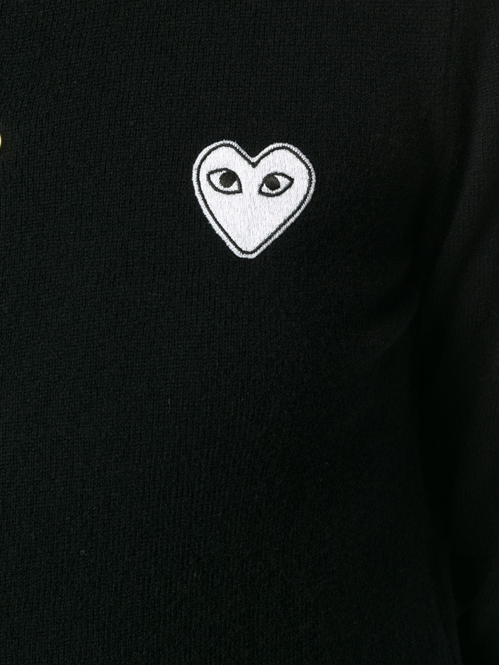 heart logo cardigan - 5