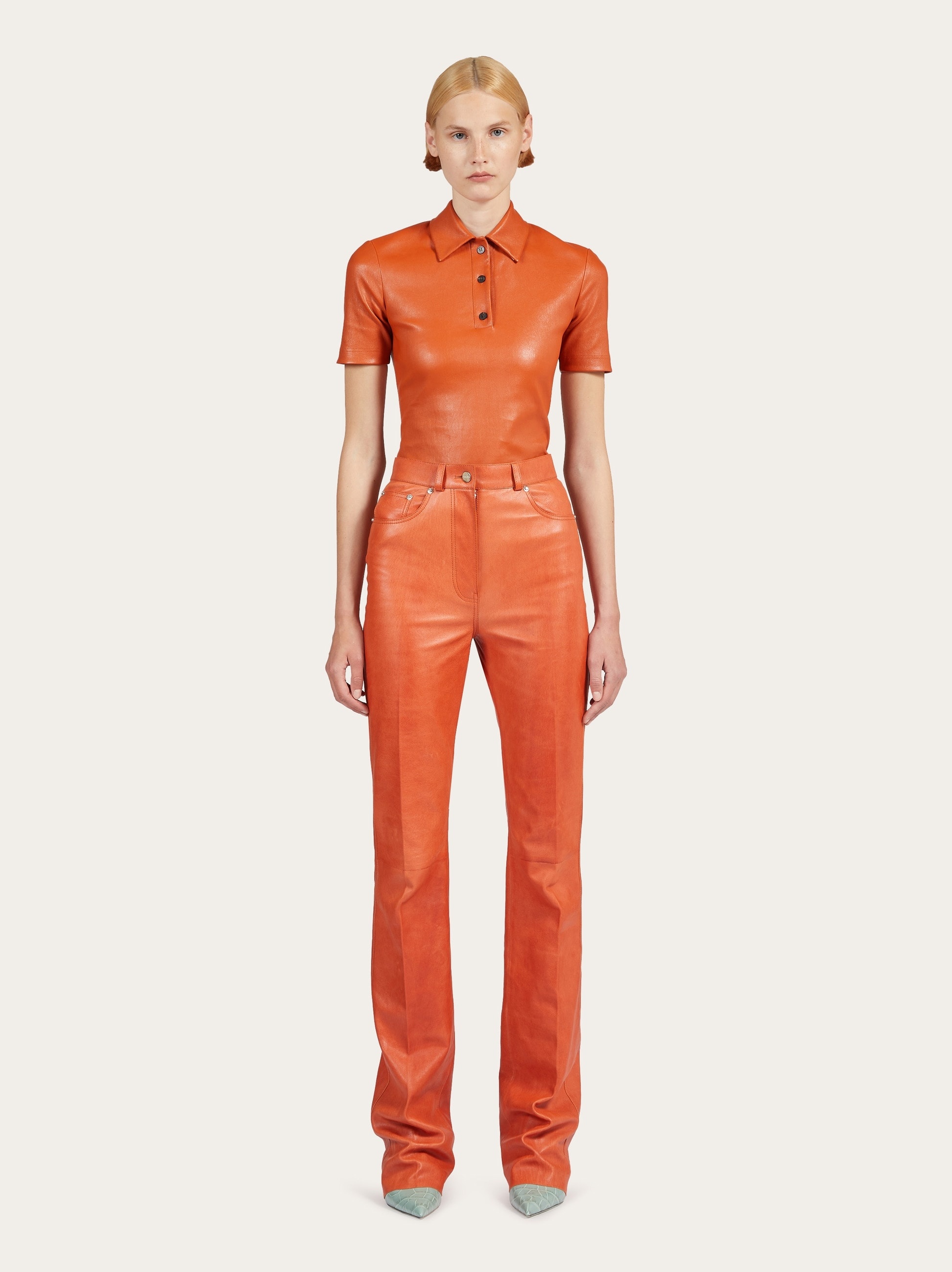 Nappa five pocket trouser - 5