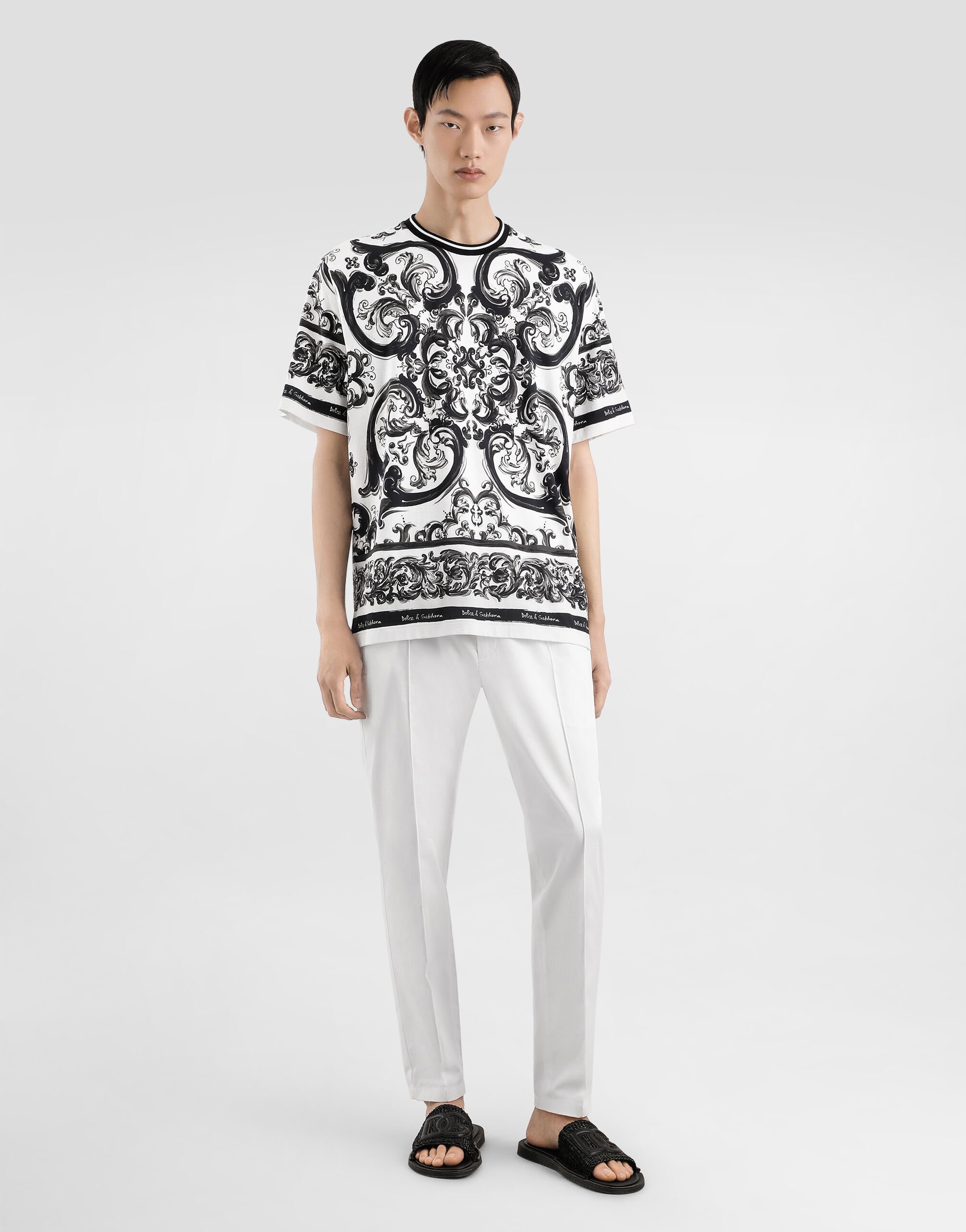 Majolica-print short-sleeved t-shirt - 2