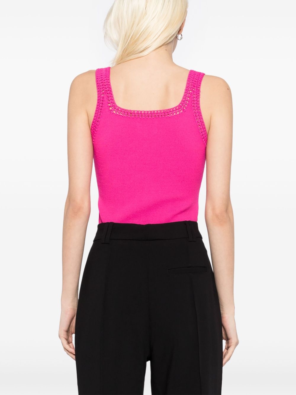 tazia crocheted edge tank top - 4