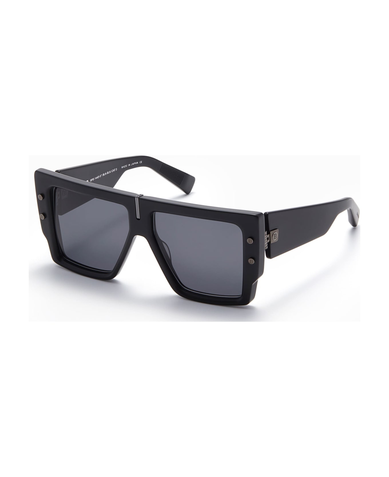 B-grand - Matte Black / Black Rhodium Sunglasses - 2