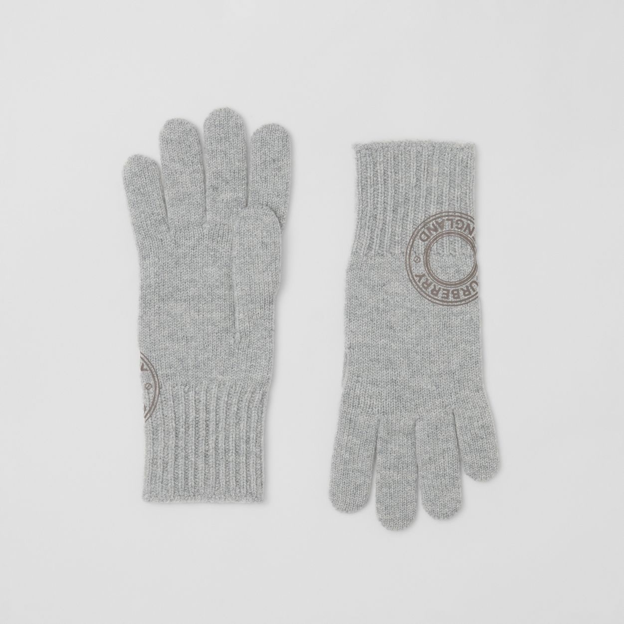 Logo Graphic Cashmere Blend Gloves - 1