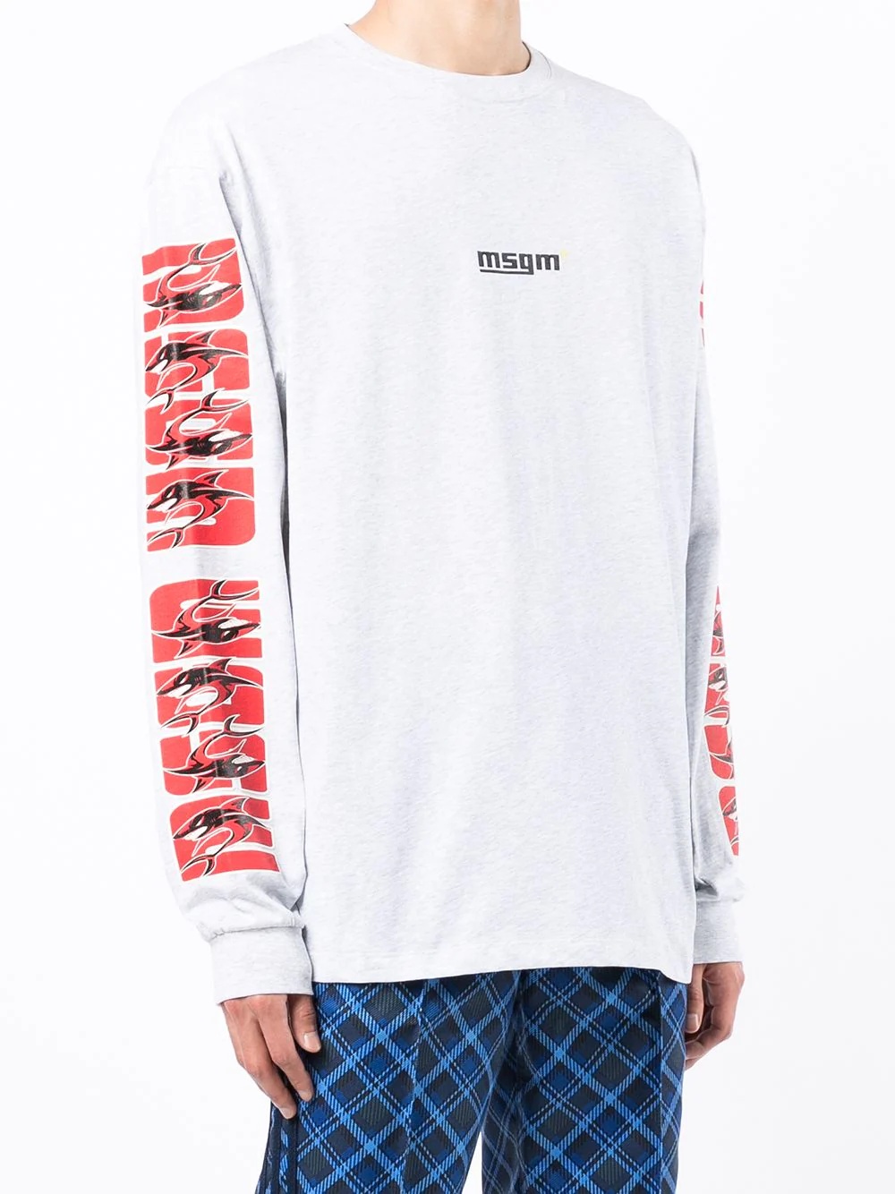 logo-print long-sleeve T-shirt - 3