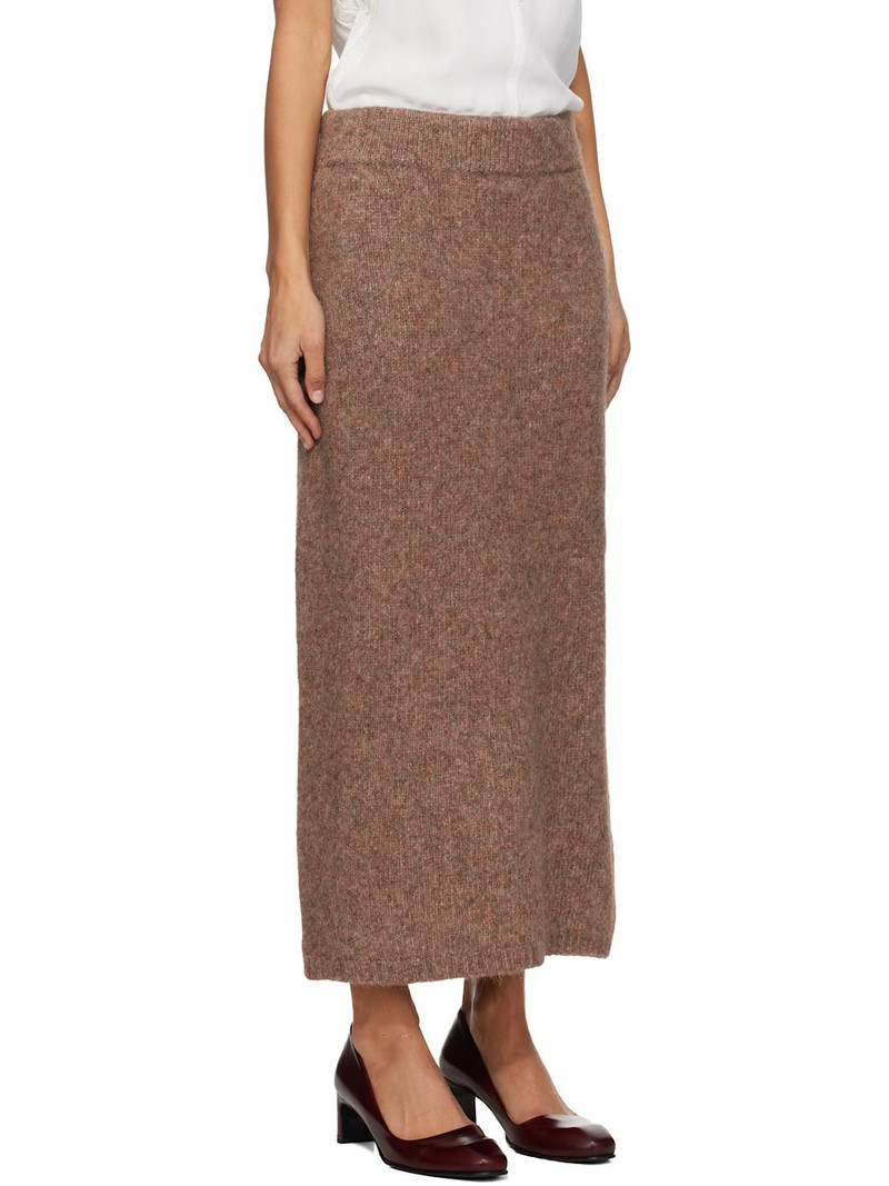 Beige Loft Pencil Midi Skirt 2